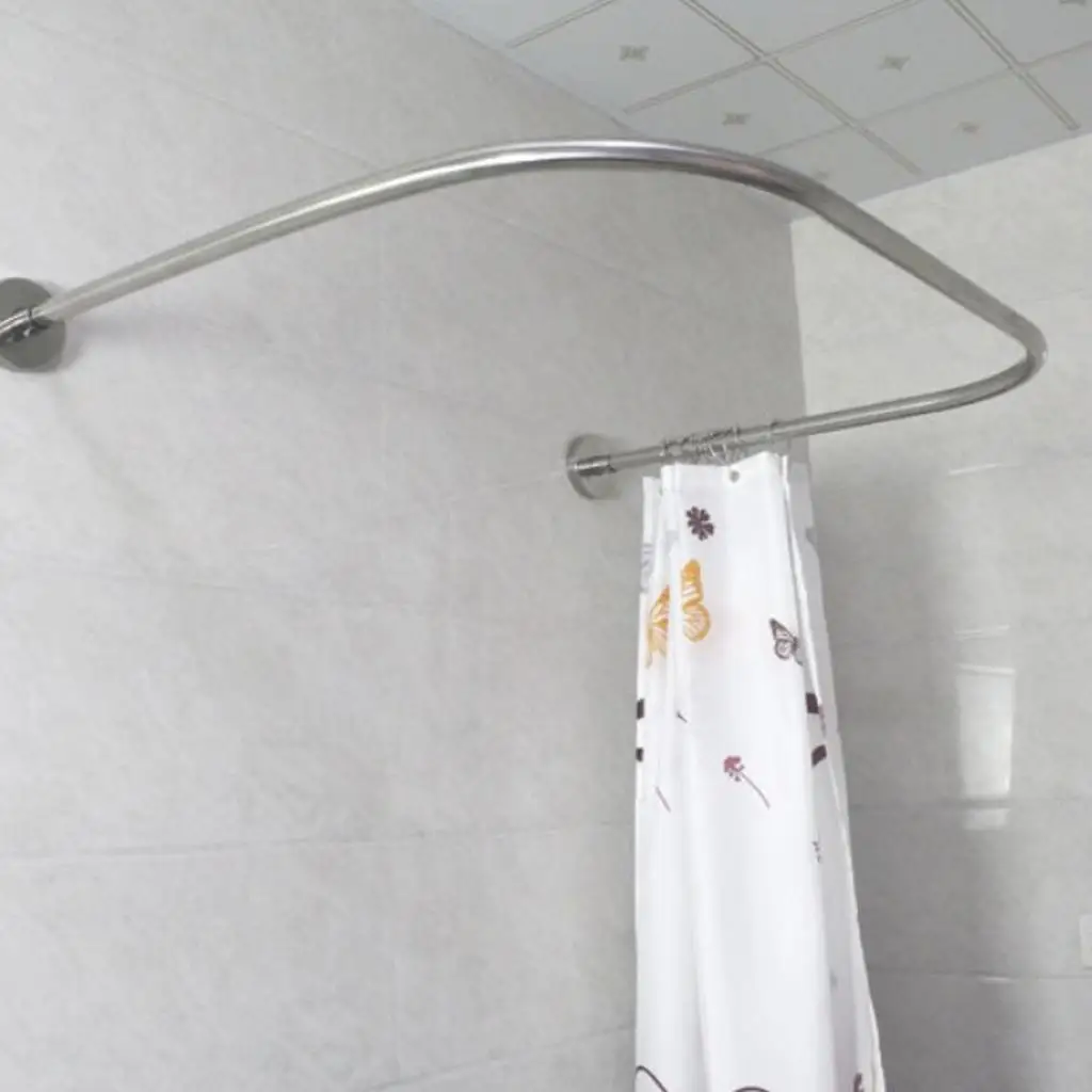 

Угловой карниз для душа, накладной монтаж, изогнутая штанга для ванны из стали 304, легко