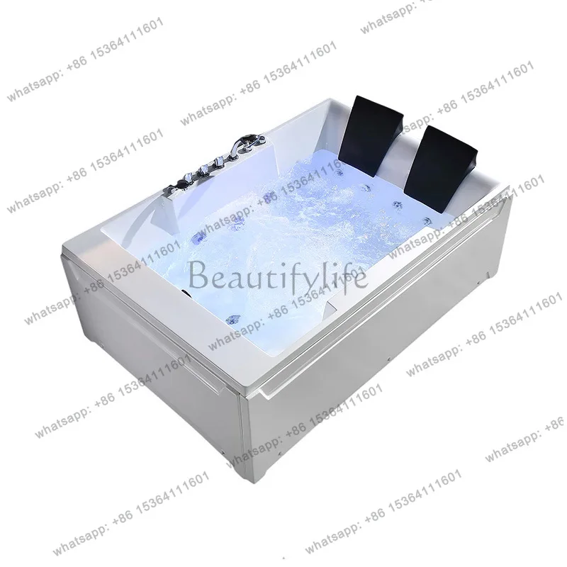 

Double acrylic bath spa constant temperature heating intelligent jacuzzi hotel bed and breakfast bathroom household