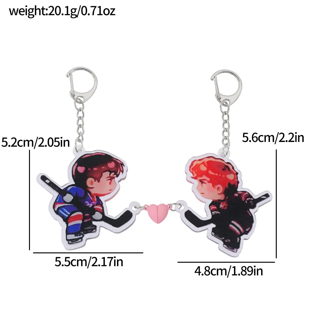 2pc Anime Ultimate Showdown Acrylic Keychain Double Sided Acrylic Backpack Charm for Couples and Best Friends Friendship Gift ﻿