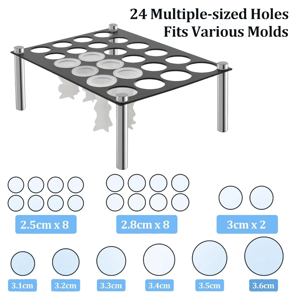 Metal Chess Piece Holder for DIY Silicone Molds Heat Resistant with Stable Four Leg Design for Secure Crafting Use