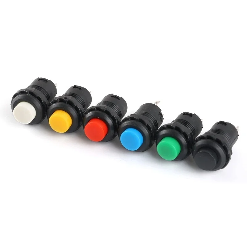 10pcs DS-428/427 12MM Circular button switch Locked self-locking unlocked self resetting
