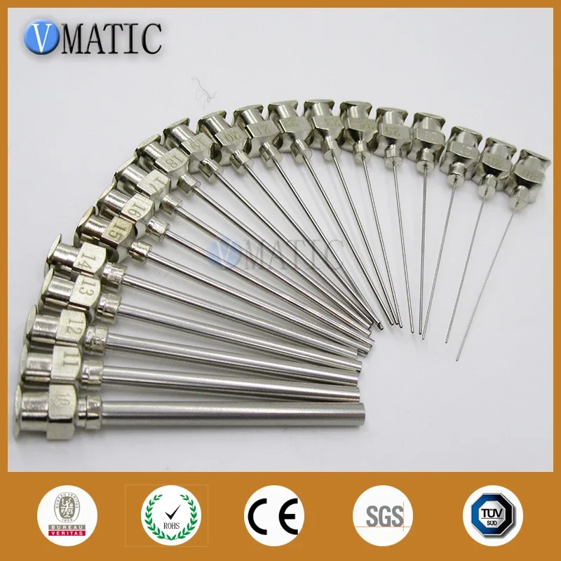 Free Shipping 12 Pcs 8 - 30G All Metal Stainless Steel Liquid Adhesive Glue Dispensing Syringe Blunt Needle Tube Length 75mm