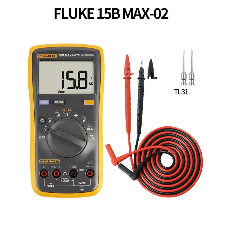 Fluke 15B MAX 17B MAX Automatische Digitale Bereik Multimeter DMM AC/DC Spanning Stroom Weerstand Capaciteit Tester