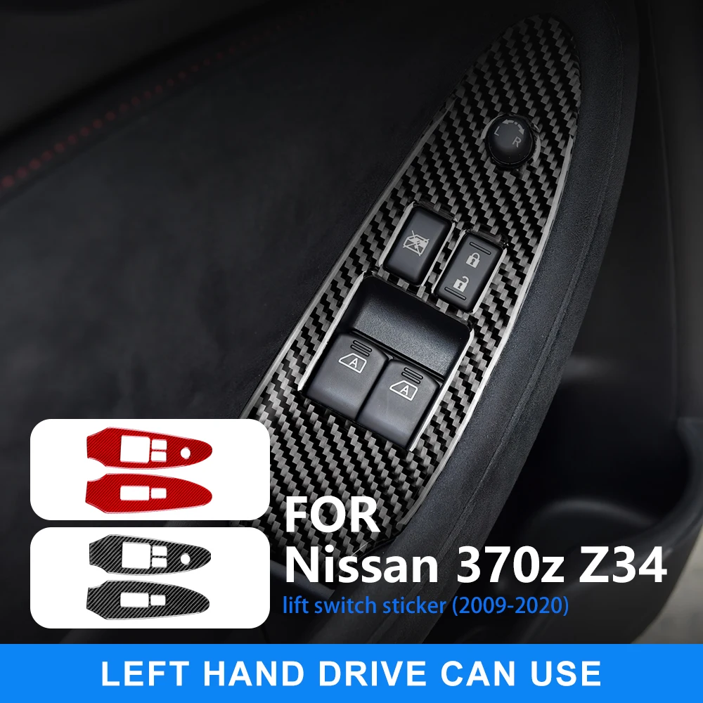 

Real Soft Carbon Fiber Inner Door Handle Sticker For Nissan 370Z 2009-2020 LHD Interior Trim Decoration Car Accessories Upgrade
