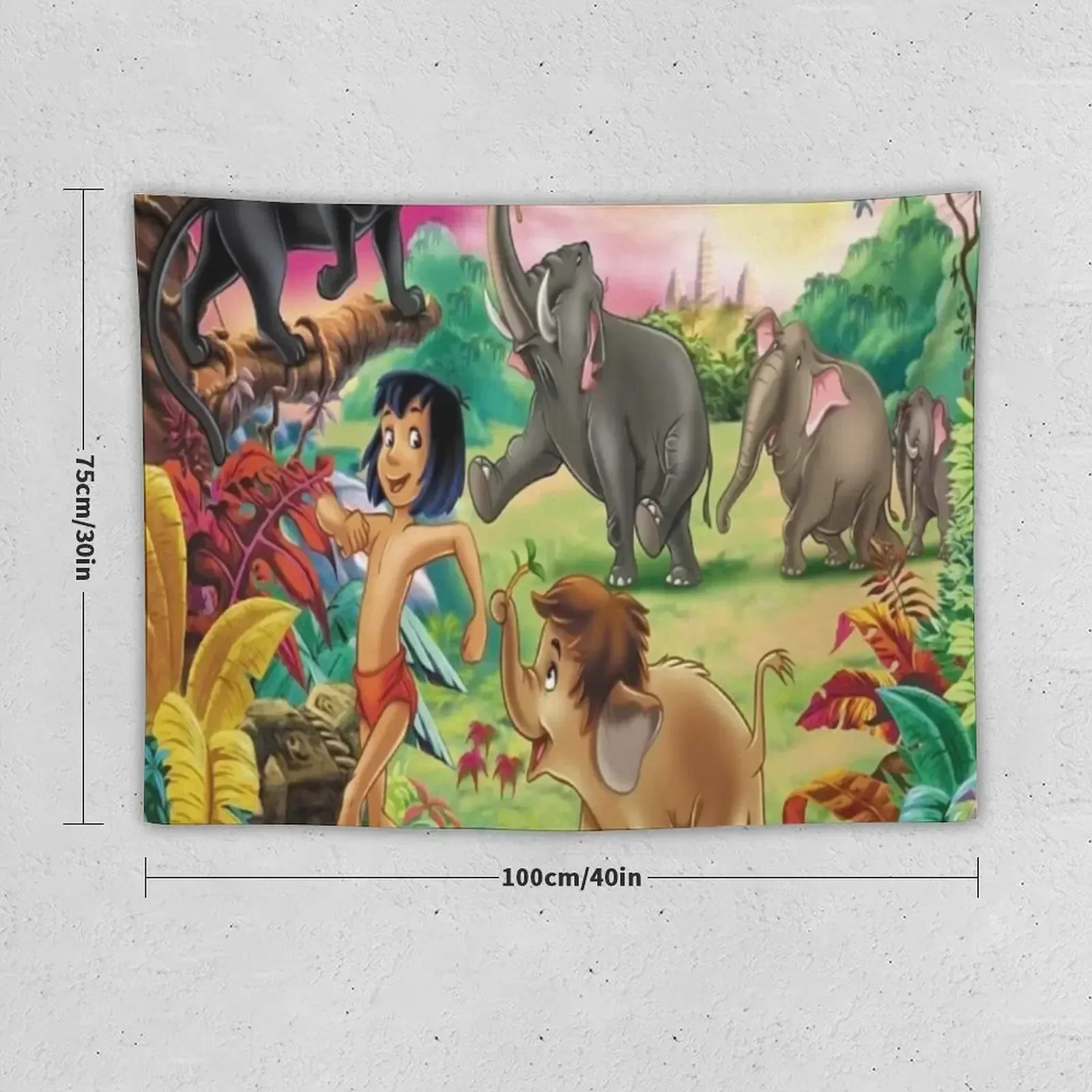 Baloo & Mowgli The Jungle Book Tapestry Decoration Bedroom Bedrooms Decor Tapestry