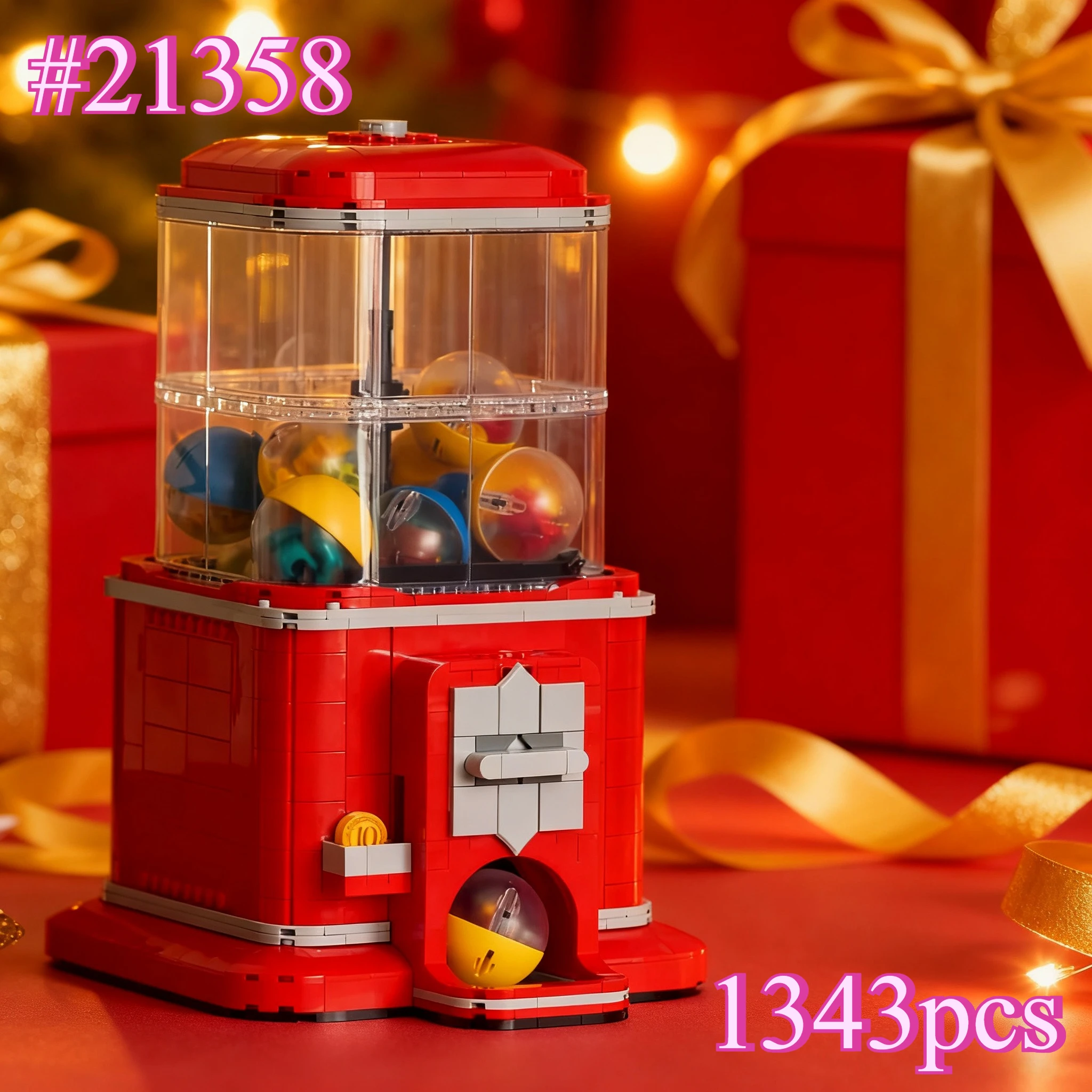 آلة بيع إبداعية 21358 مجموعات مكعبات بناء متوافقة مع جزيئات ليغو مناسبة لهدايا عيد الميلاد 1343 قطعة