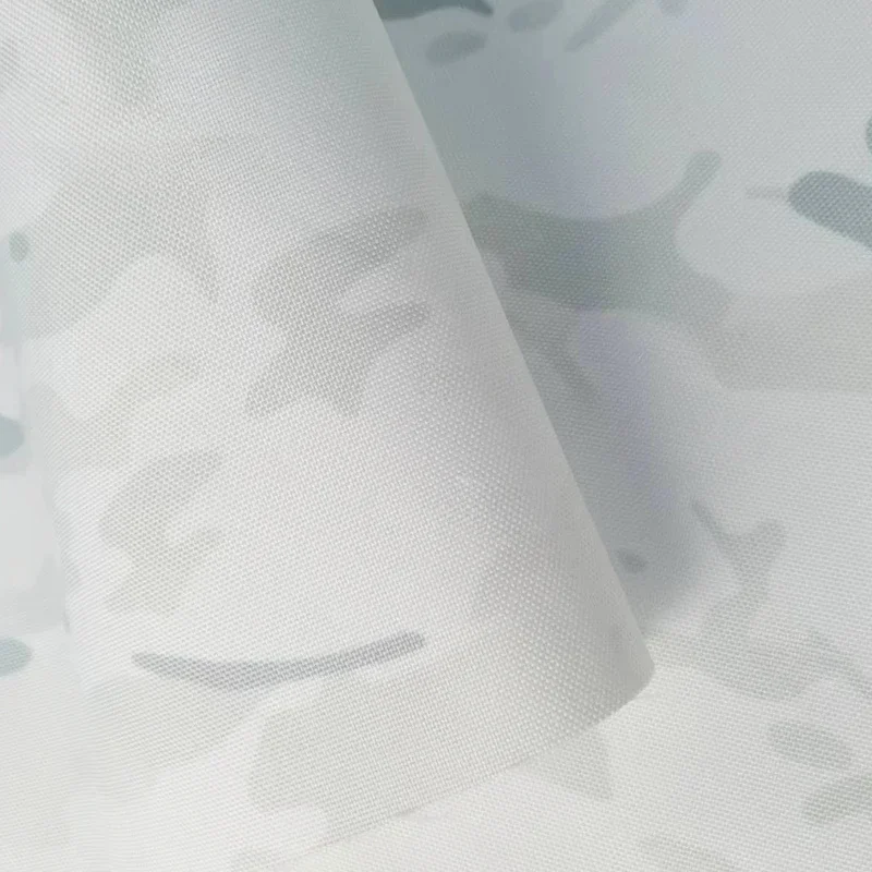 

600D Polyester PVC Snow Camouflage White CP Oxford Fabric Waterproof Wearable Tent Tactical Vest Fabrics Fabric for Sewing TMC