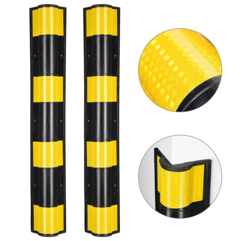 Rubber Corner Guard Corner Wall Protection Strip Parking Lot Pillar Garage Anti-collision Strip Warning Reflective Strip