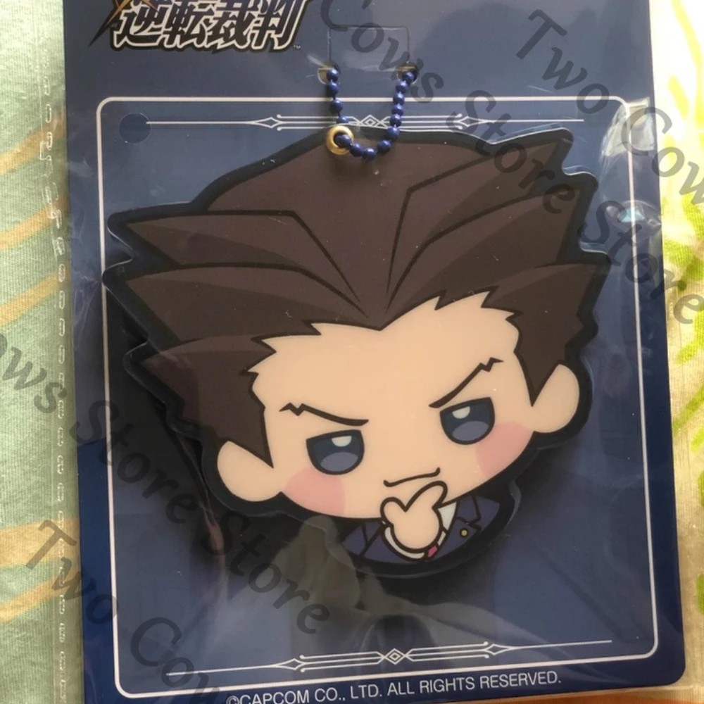 

Ace Attorney Trucy Wright Miles Edgeworth 5cm Acrylic Mirror Keychain Anime Peripheral Pendant Game Cartoon Souvenir Present