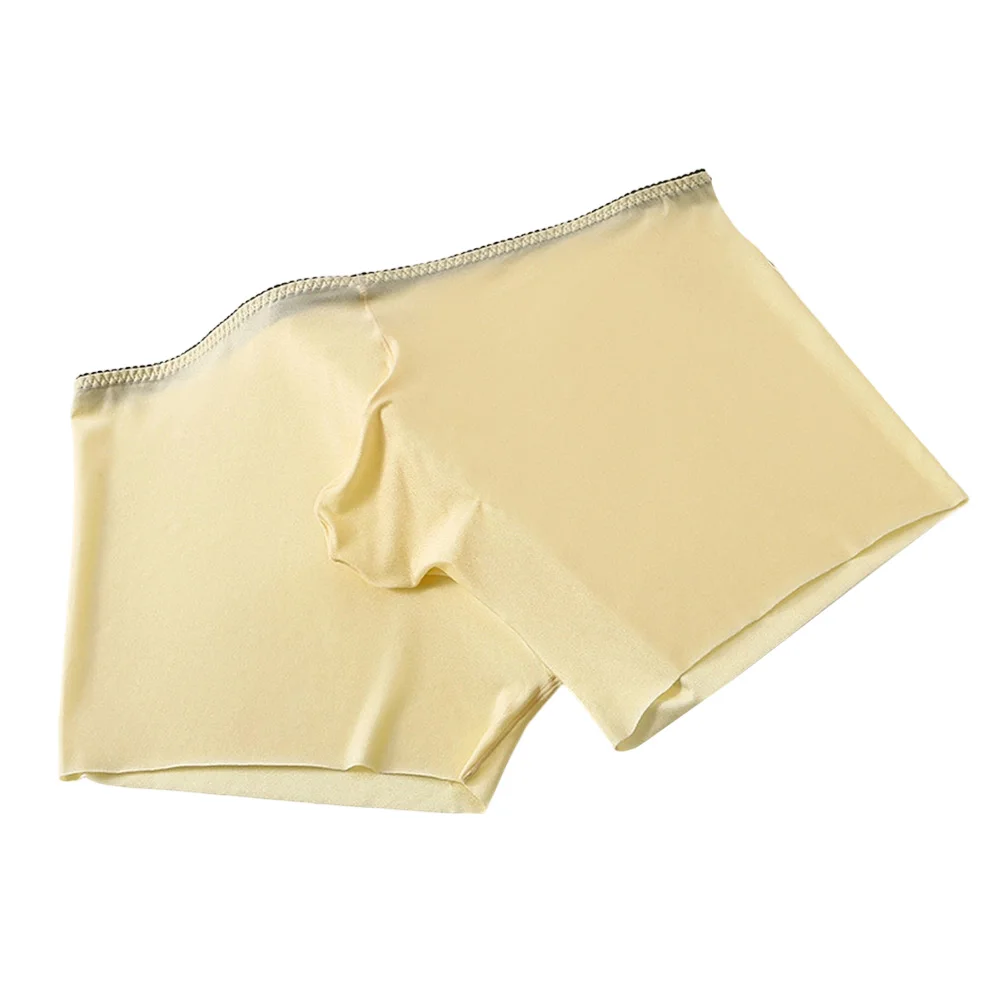 Men Seamless Trunks Elasticity Unisex Panties Ice Silk Extreme Men's Underwear Solid Bulge Pouch Boxer Shorts Men's Clothing