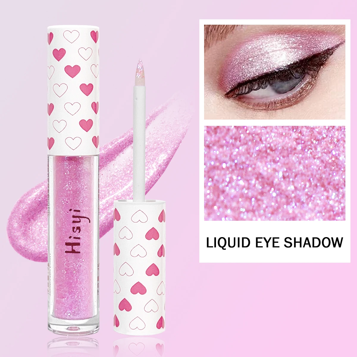 Evidenzia ombretto liquido perlato, illumina, impermeabile, durevole, ombretto liquido monocromatico scintillante