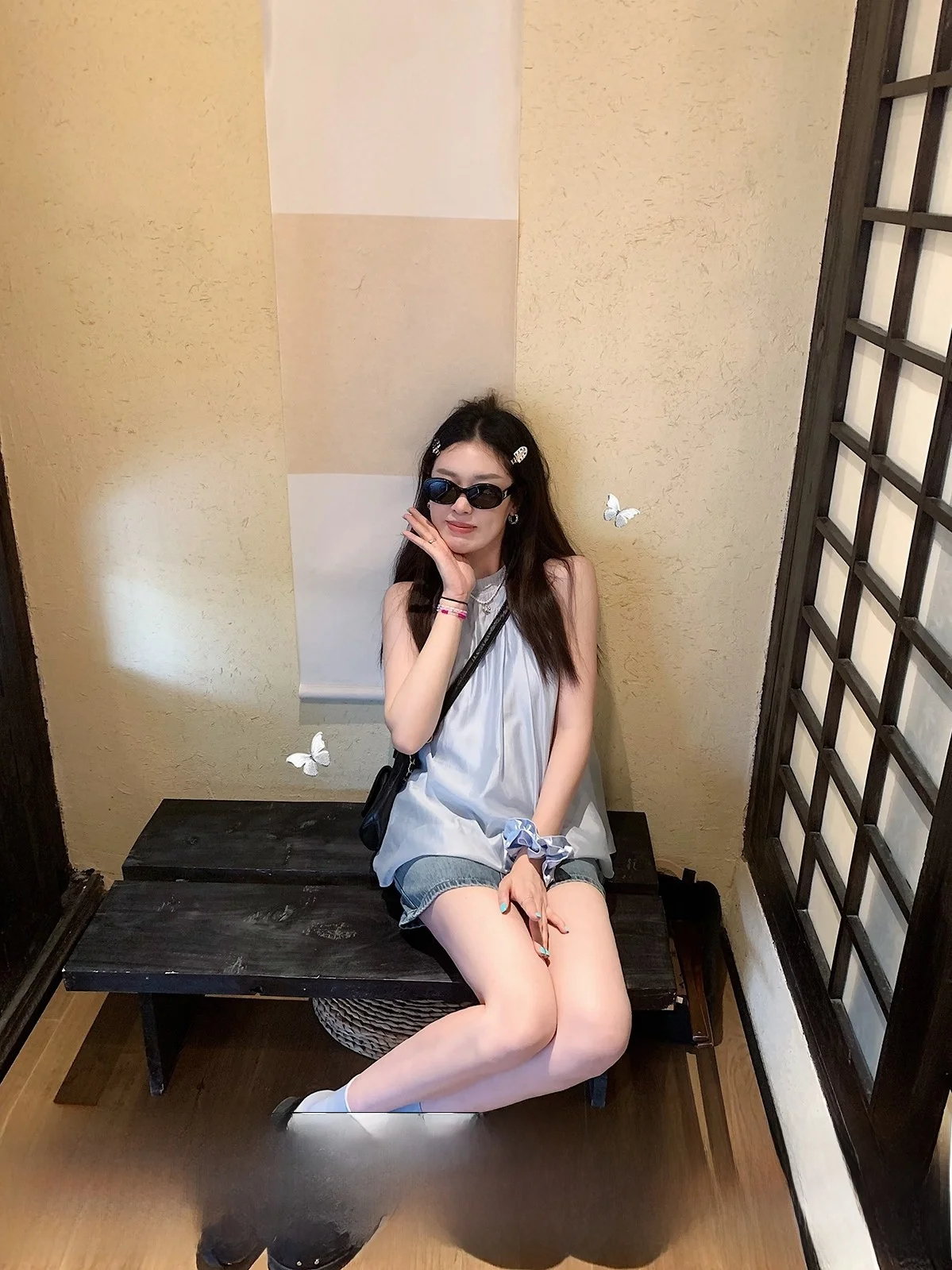 

Sweet Stberry Jump oulder Bowed irt Women's Summer Ele Anti-Aging Slimming Doll irt Top Comfortable Loose Fit Ca...