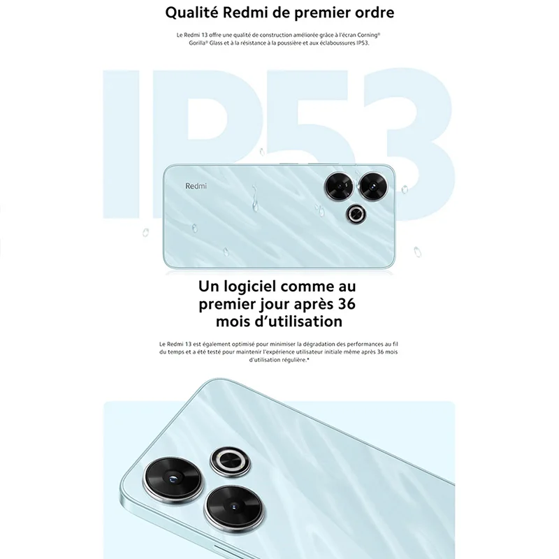 Xiaomi Redmi 13,Téléphones intelligents,MediaTek Helio G91-Ultra, appareil photo 108MP, 5030mA, charge rapide 33W, Écran 90 Hz,Version globale