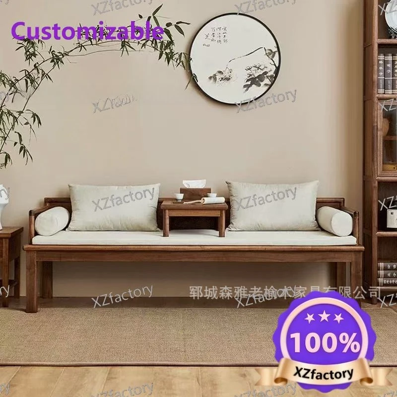 

Factory Direct 2026 Top Rated New Chinese Arhat Bed Push-pull Bed Homestay Solid Wood Sofa Bed