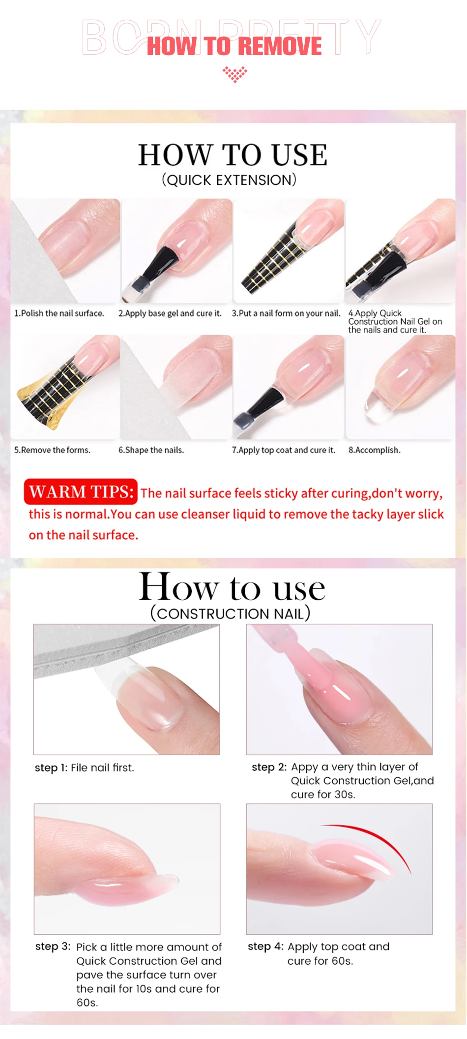 BORN PRETTY 10ml 5-IN-1 Builder Gel Jelly Color Schnellbau-Gel Nagellack für Maniküre Semi-Permanentes Aufbaugel – Detail 6