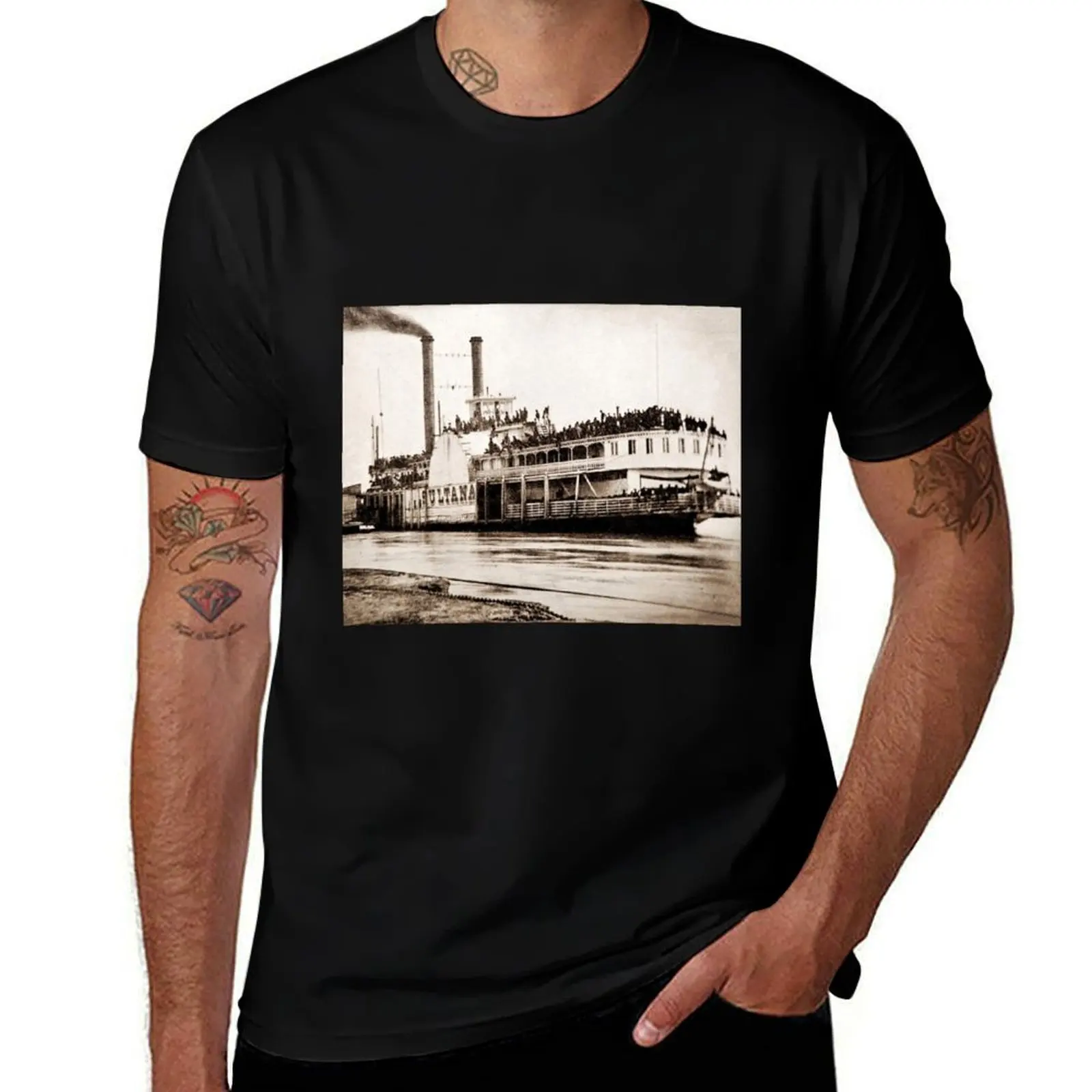 

MARITIME #42 SS Sultana Paddle Steamship - Photo T-Shirt t shirt man designer essential t shirt man t shirt graphic T-Shirt