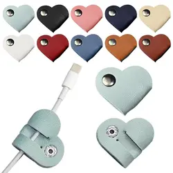 Leather Cable Winder Cute Cord Organizer Mini Cable Management Earphone Cord Winder Data Line