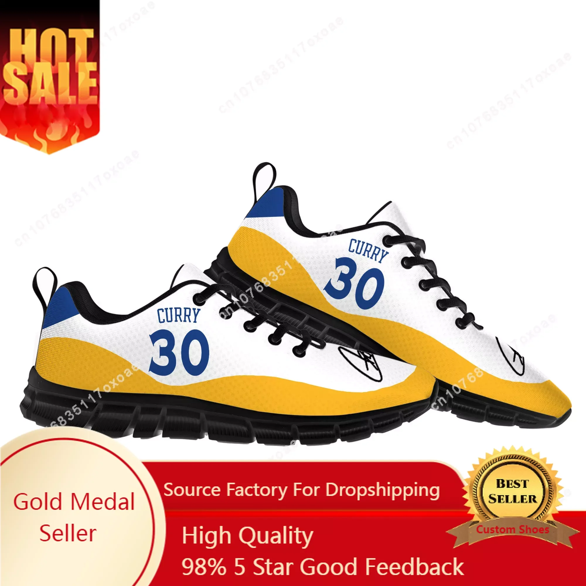 Golden basketball Sports Shoes Mens Womens Teenager Kids Children Sneakers chef Stephen Curry NO 30 Sneaker Custom Shoes