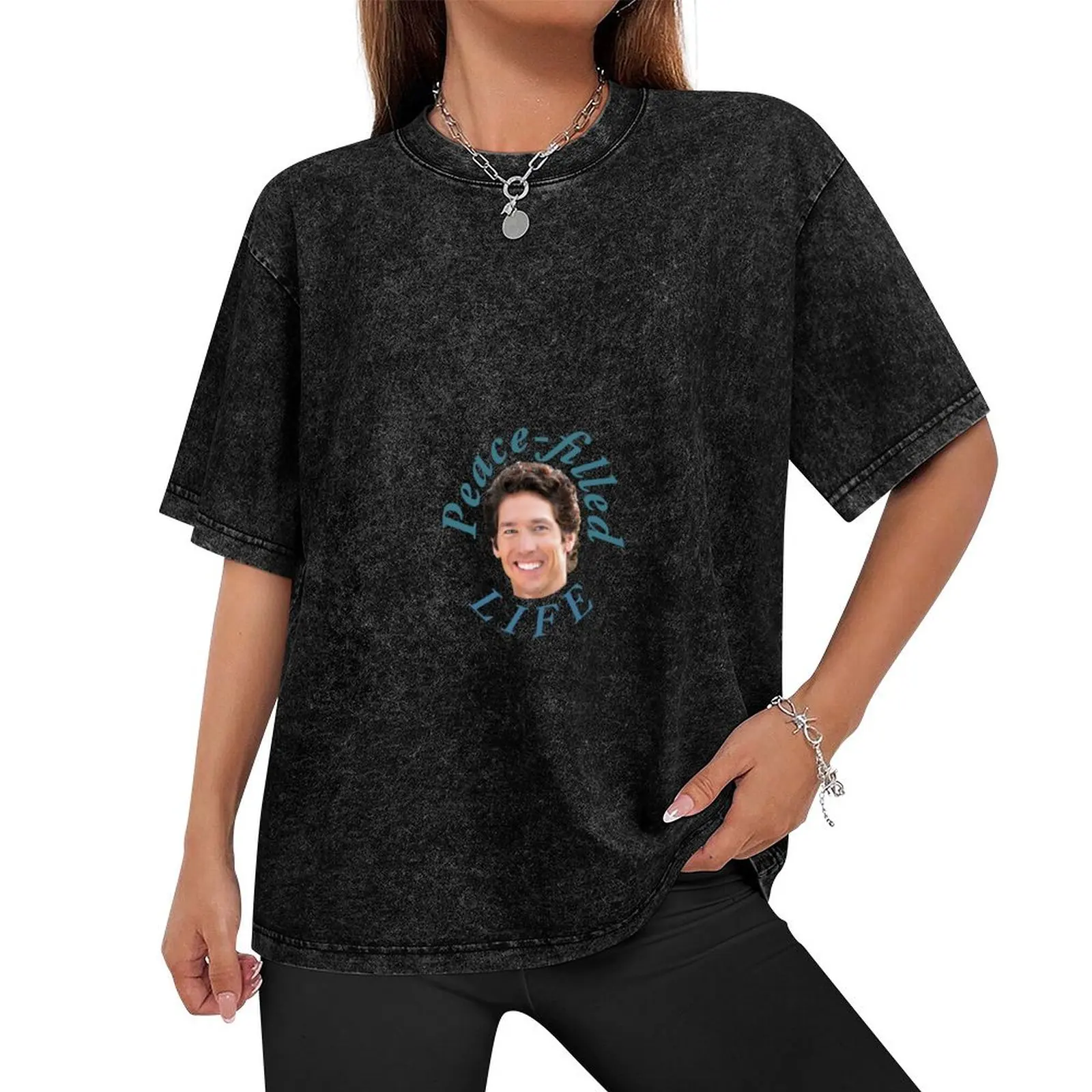 Pastor Joel Osteen headshot T-Shirt anime clothes blacks mens graphic t-shirts funny