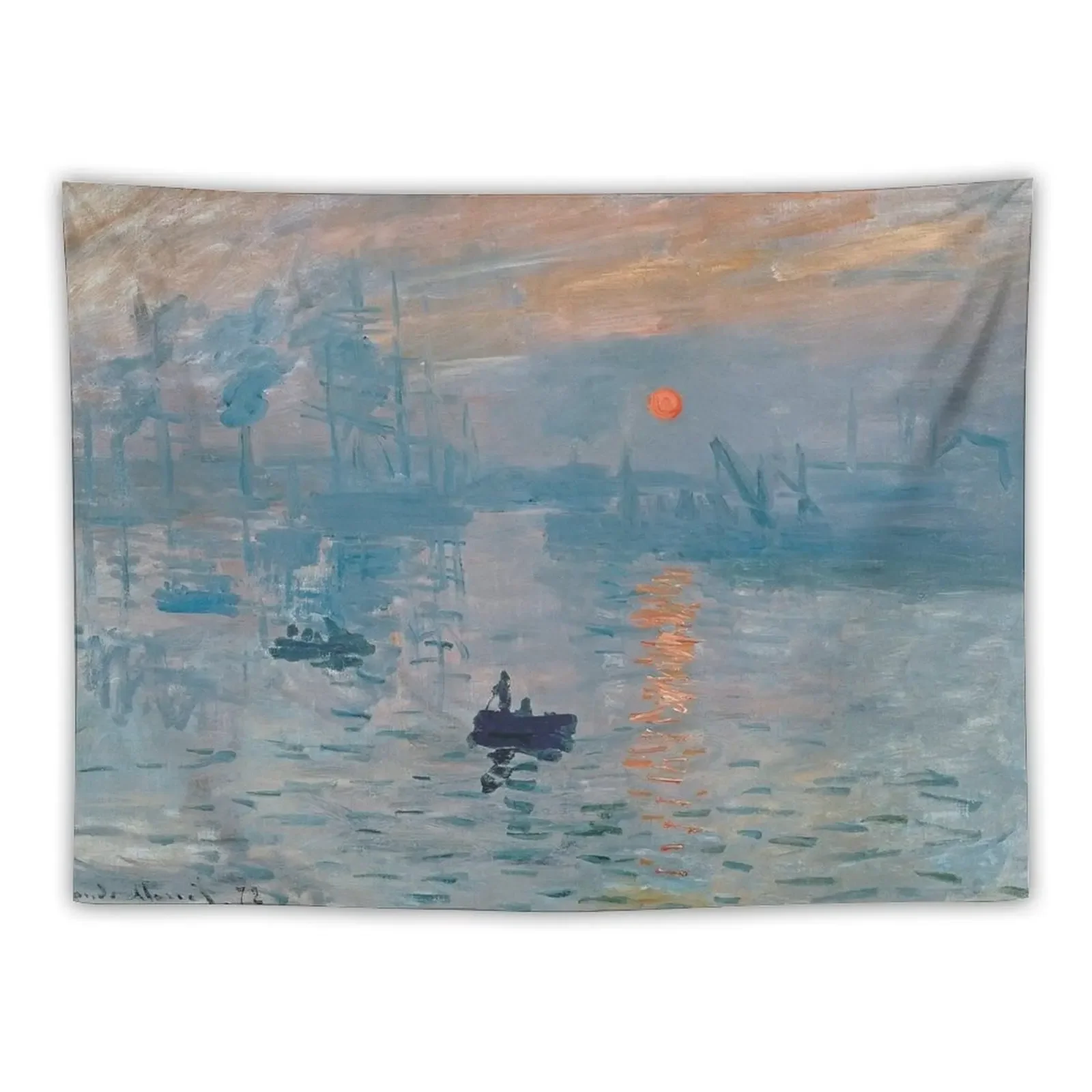 Impression Sunrise claude monet impressionist Tapestry Anime Decor Aesthetic Room Decoration Decoration For Home Tapestry