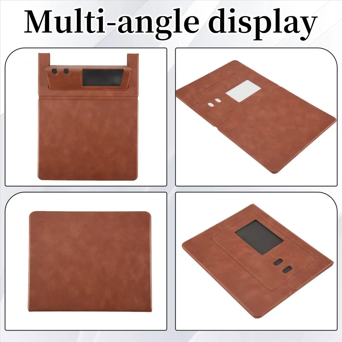 Essential Phone Holder Mouse Pads, Portable Folding Mousepad with Non-Slip Base, Pen Holder Mouse Pad for Wireless Mouse