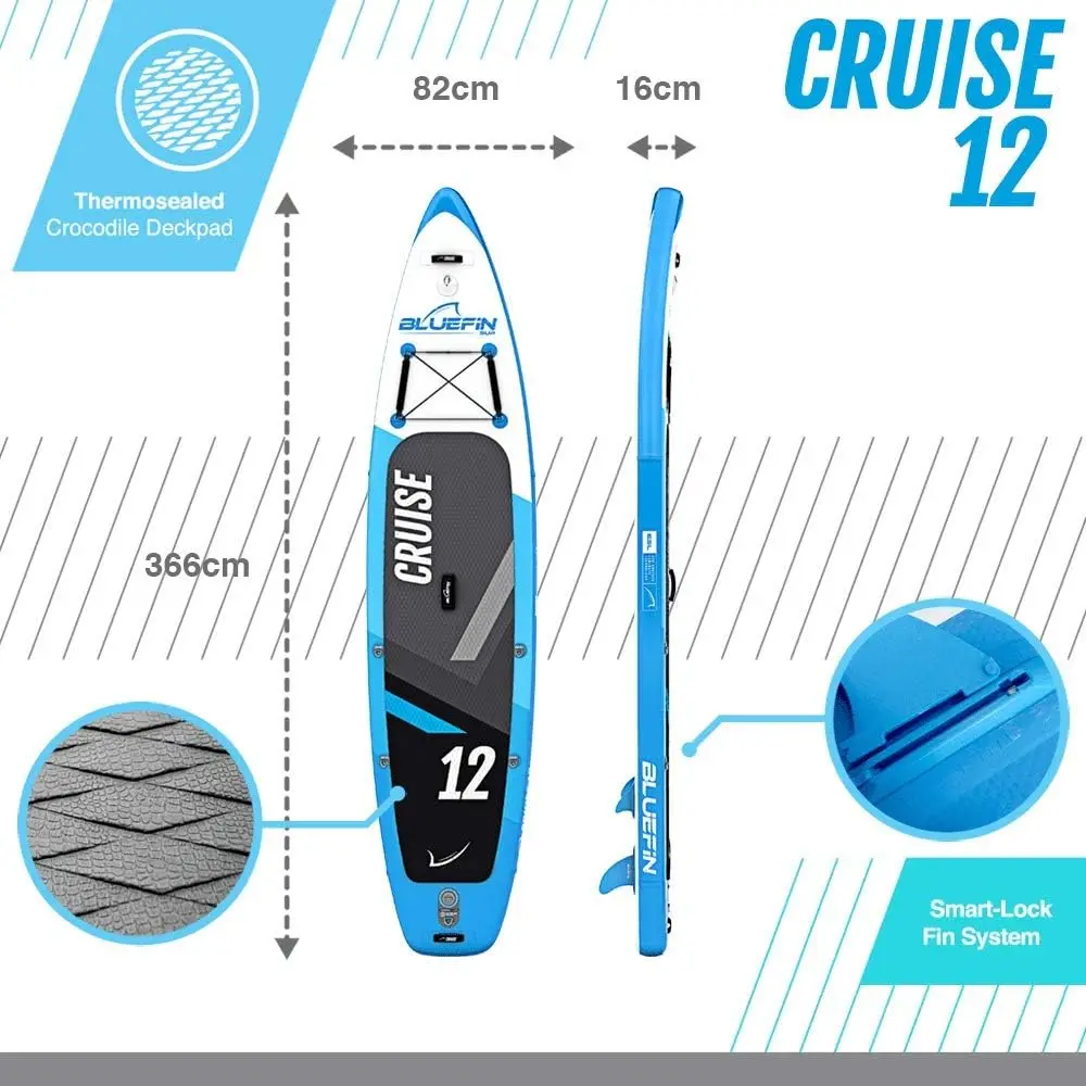 Cruise SUP-Tabla de Paddle surf inflable de pie, accesorios Premium, múltiples tamaños: niños, 9'8, 10'4, 10'8, 12 ', 15'