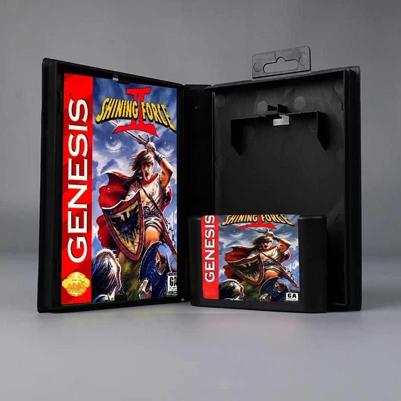 

Shining Force 2 USA or EUR cover 16bit MD game card with box with manual for Sega Genesis Megadrive console