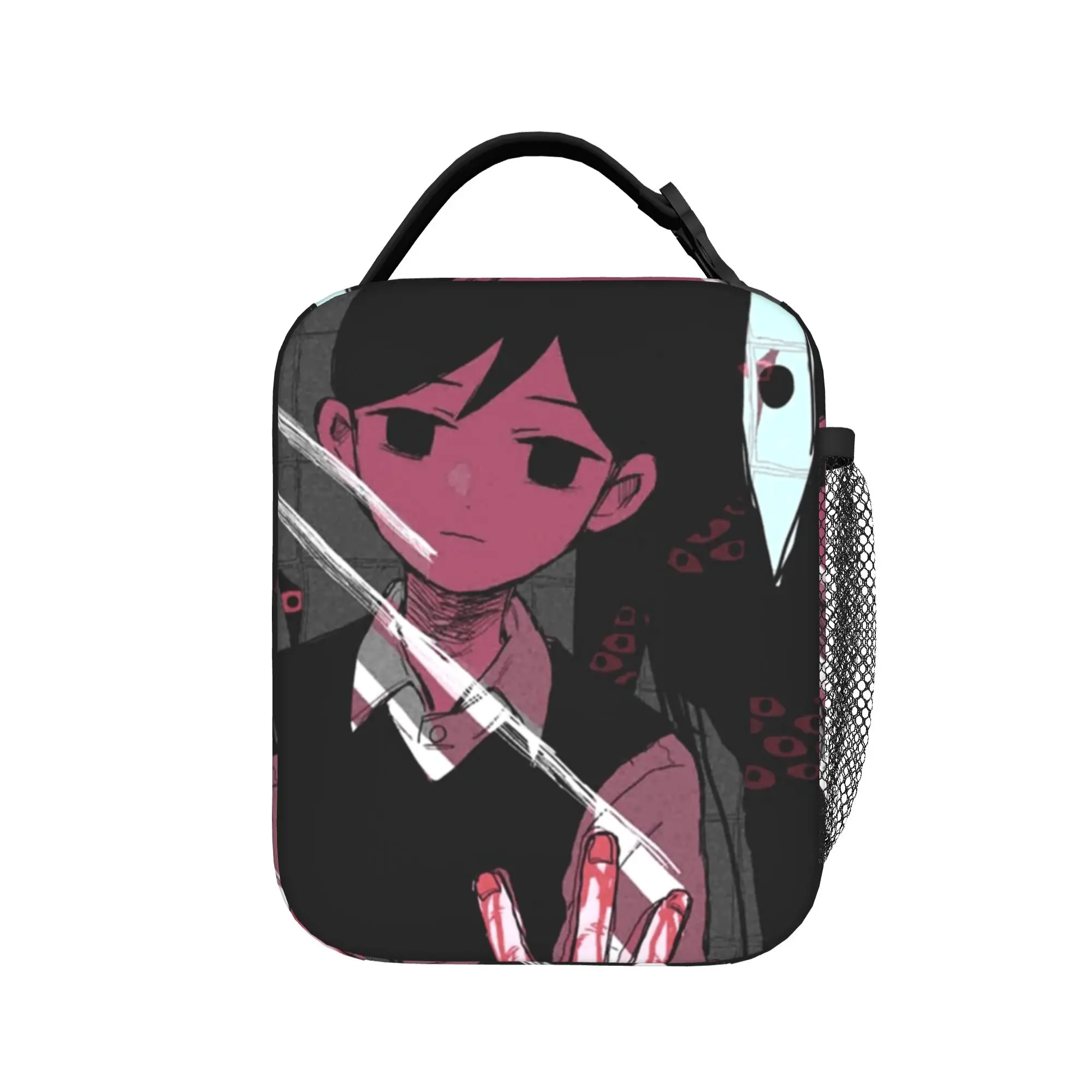 Cute Omori Thermal Insulated Lunch Bags for Office Horror Game Portable Food Bag Container Cooler Thermal Lunch Boxes