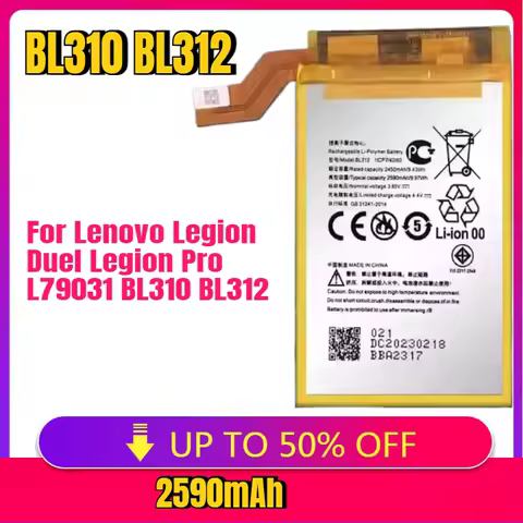 New Battery for Lenovo Legion Duel Legion Esports Pro L79031 BL310 BL312 Mobile Phone Batterij 3150mAh BL 310 BL 312 Battery