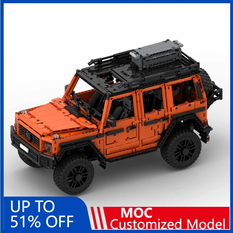 

2848 PCS MOC Orange Off Rroad Vehicle Model Building Block Brick DIY Technology Creative Assembly Educational Children Toy Gift