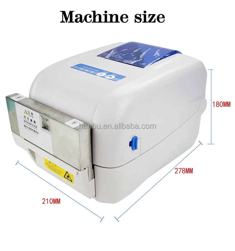 300dpi Tag Washing Mark Barcode Garment Label Printer with Auto Cutter Wash Care Label Printers for Garments