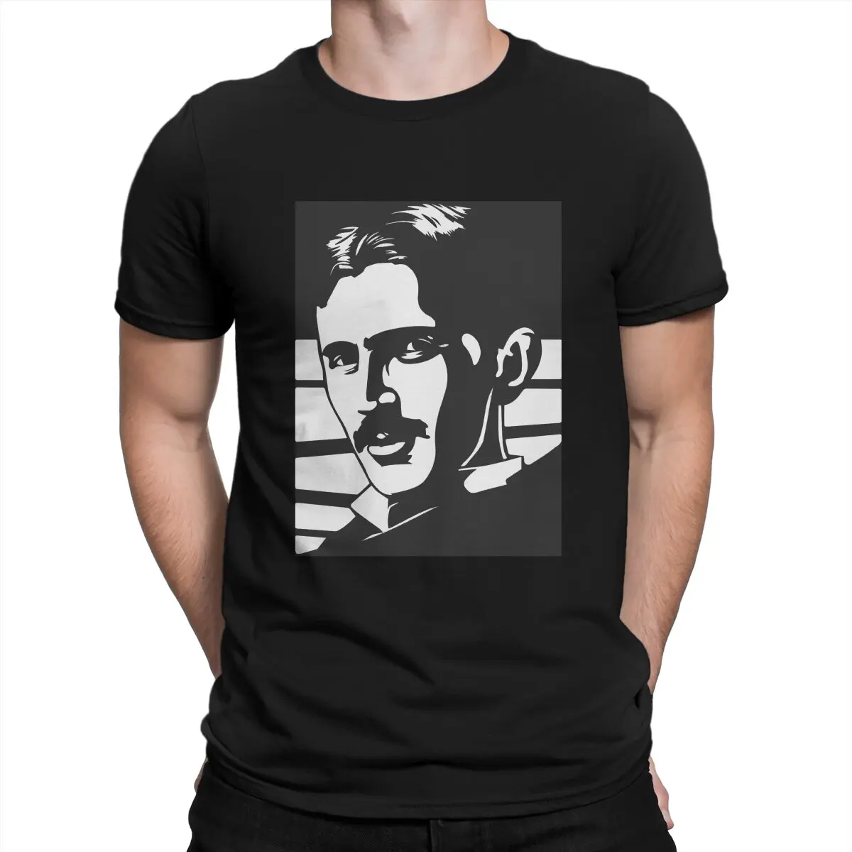 Awesome Nicola Tesla T-Shirts Men O Neck Cotton T Shirt Nikola Tesla Short Sleeve Tee Shirt Summer Clothing