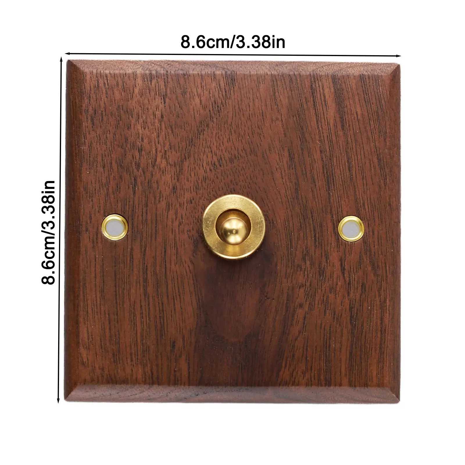 Artisan Crafted Light Switch Brass Lever Handmade Craftsmanship Functional Aesthetic Premium Black Walnut Wood