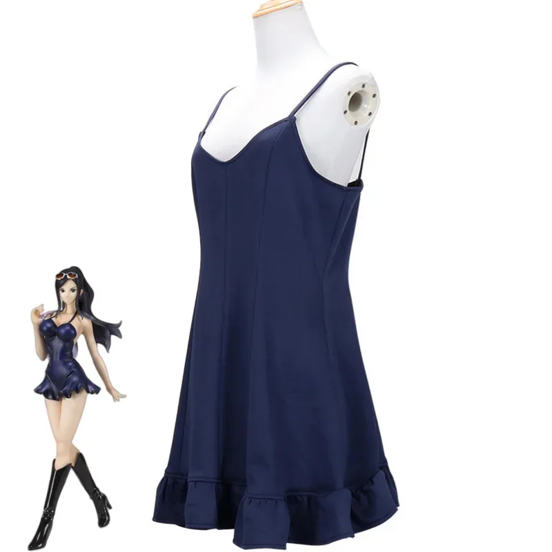 2025 aaa أنيمي نيكو روبن ملكة جمال كل الأحد تأثيري حلي Dressrosa قوس القراصنة هنتر الأزرق فستان بكتافة مثير امرأة طفلة الاسمية