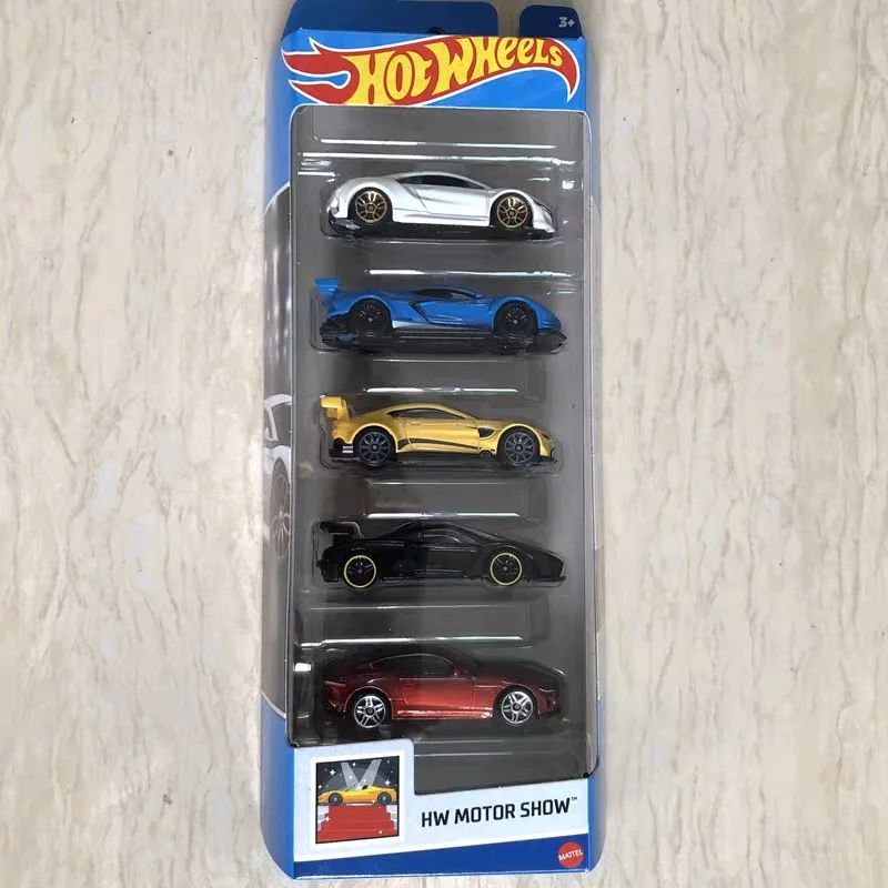 Origineel Hot Wheels Pack 5-motorshow - Htv49 Modelcollectie Verjaardagscadeau Formule Auto Mercedes Kid Speelgoed Verjaardagscadeau