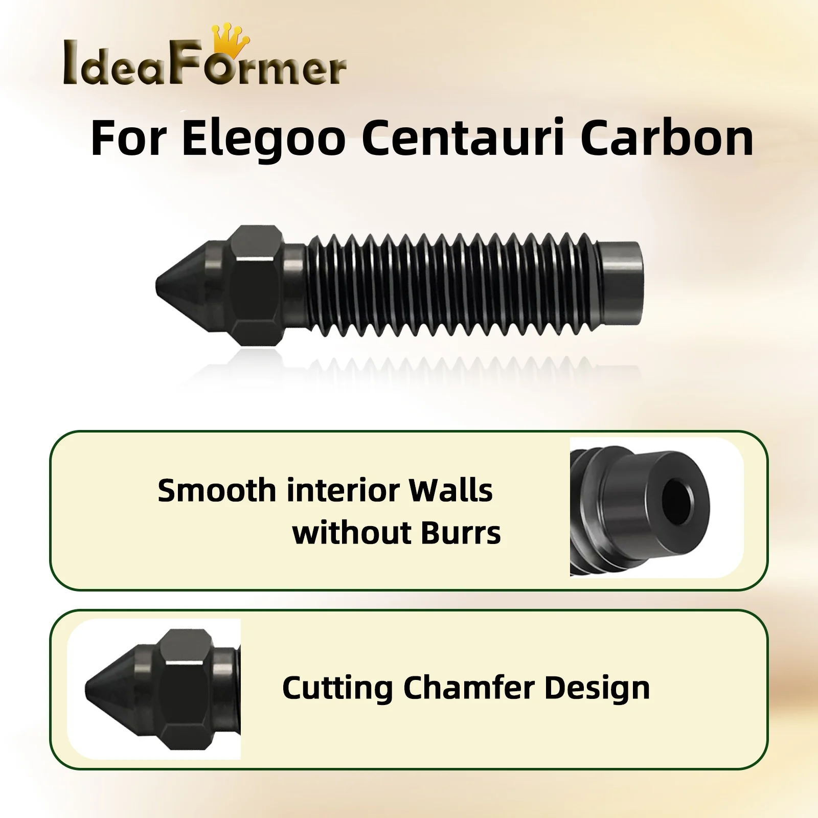 

For Elegoo Centauri Carbon Hardened steel Nozzles 0.4/0.6/0.8mm/1.75mm 3D Printer Extruder Nozzles For Centauri Carbon 3d Parts