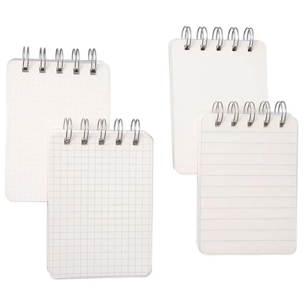 

4 Pcs Small Index Cards Writing Pad Portable Pocket Notebooks Tearable Coil Notepad Student Supplies Simple Paper