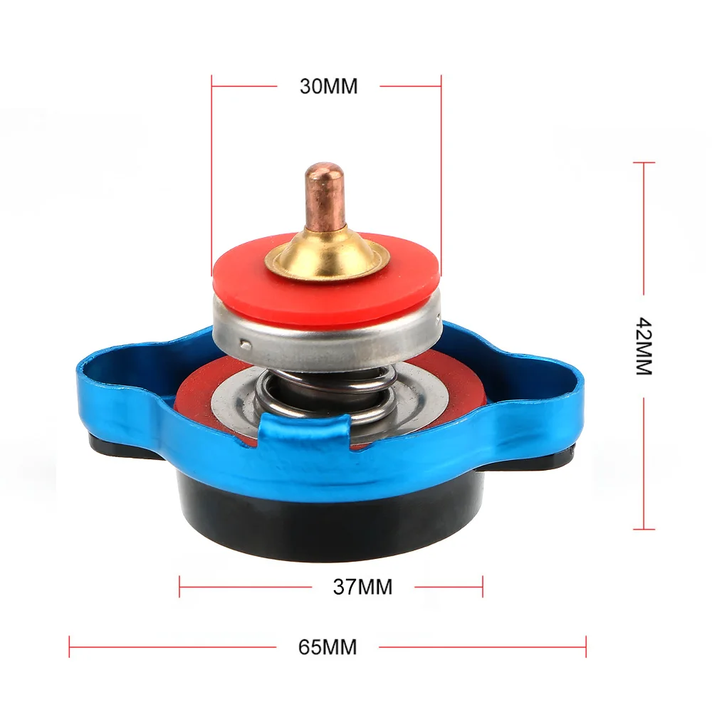 Car Accessories Tank Cover Replacement Thermo Radiator Cap Pressure Balance Function Temperature Gauge 0.9/1.1/1.3 Bar