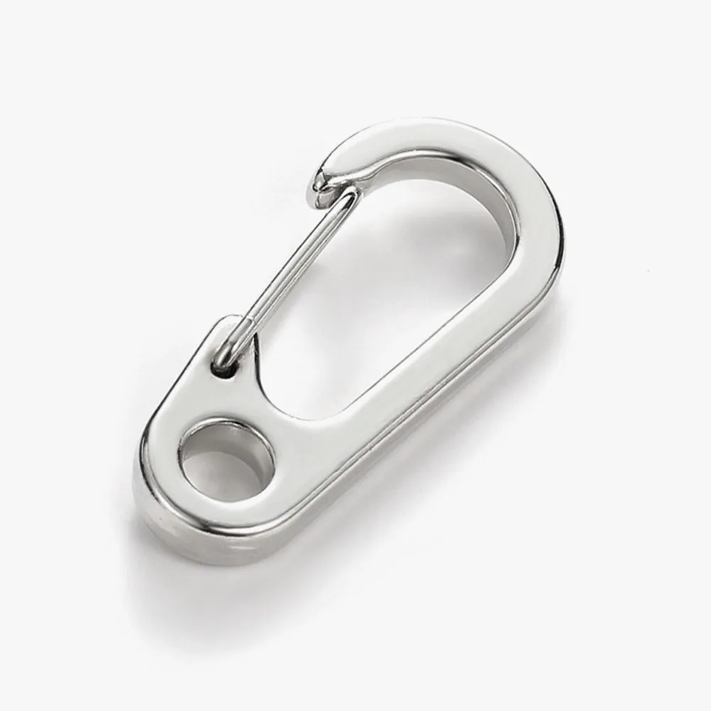 

10pcs Zinc Alloy Keychain Heavy Duty Carabiner Clip Solid Buckle for Keys Backpack Climbing Multifunctional Camping Gear
