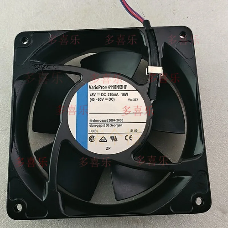 

Охлаждающий вентилятор ZMZM 4118N/2HF для 48 В постоянного тока, 210 мА, 10 Вт, 4 контакта, 120*120*38