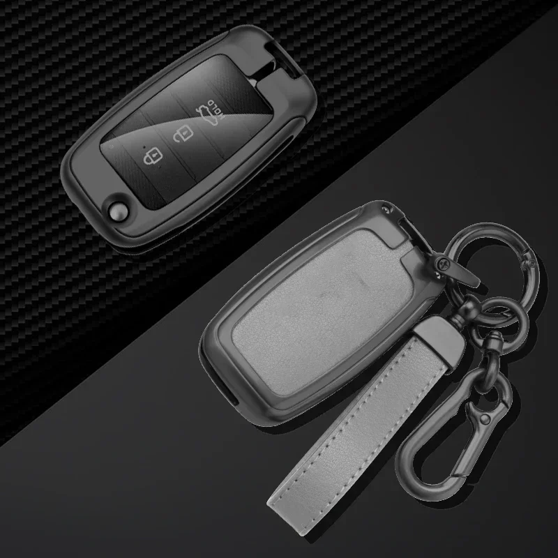 غطاء غطاء مفتاح السيارة من جلد الزنك ، ملحقات سلسلة المفاتيح ، كيا ريو ، سول ، سبورتاج ، سيد ، سورينتو ، سيراتو ، K2 ، K3 ، K4 ، K5