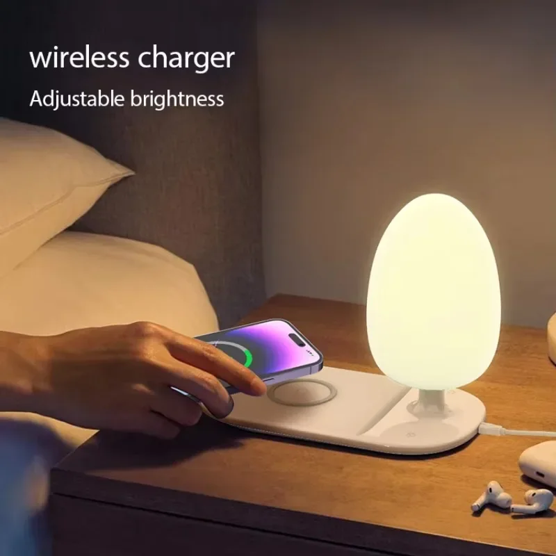 

2 in 1 bedside desk lamp wireless multifunctional phone fast charger for iphone 12 13 14 wireless charging night light