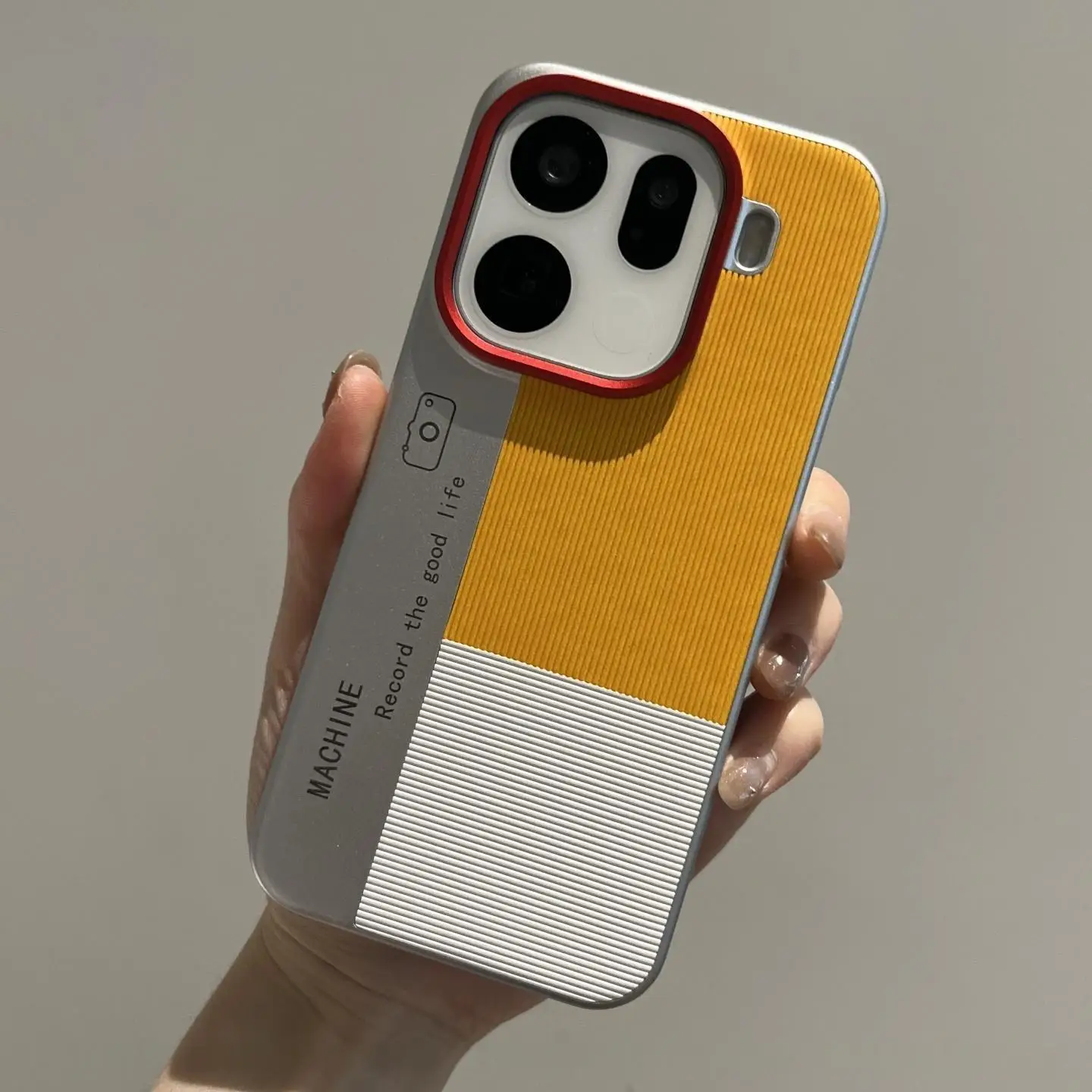 

For OPPO Find X9 Pro Case Simple Two-Color Camera style Leather-friendly anti-drop Cover For OPPO Find X9 Pro Funda