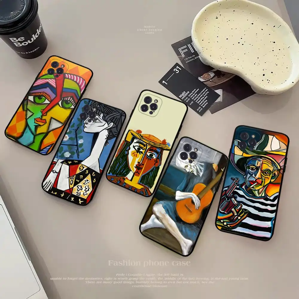 Picasso Abstract Art Phone Case Silicone Soft for iphone 15 14 13 12 11 Pro Mini XS MAX 8 7 6 Plus X XS XR Cover