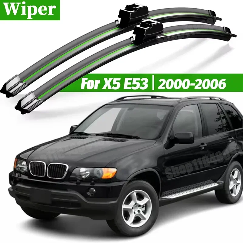 Wiper LHD Front Wiper Blades For BMW X5 E53 2000-2006 2003 2004 2005 Windshield Windscreen Window Brushes 24"22" Accessories