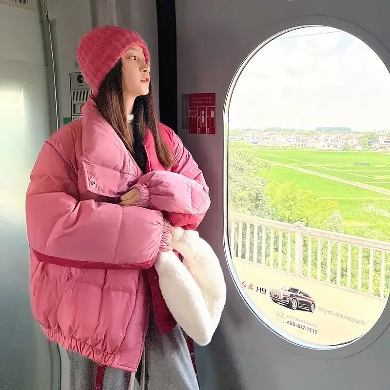 New Winter Puffer Jackets for Women Snow Clothes Parkas Super Hot Coats Cotton Padded Jacket Korean Fashion Loose