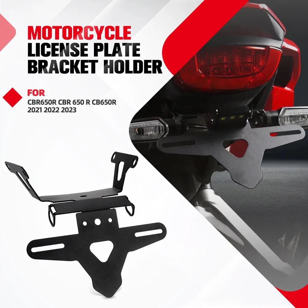 

FOR HONDA CBR650R CBR 650 R CB650R 2021 2022 2023 Motorcycle Accessories License Plate Bracket Holder Rear Frame Number Support