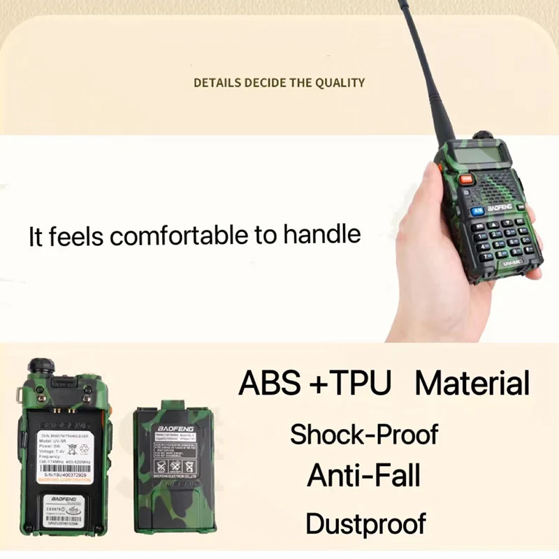 Baofeng UV-5R Camouflage Dual Band Two-Way Radio UV Dual-Segment Handheld Radio Walkie Talkie Long Range Comunicador Walkman