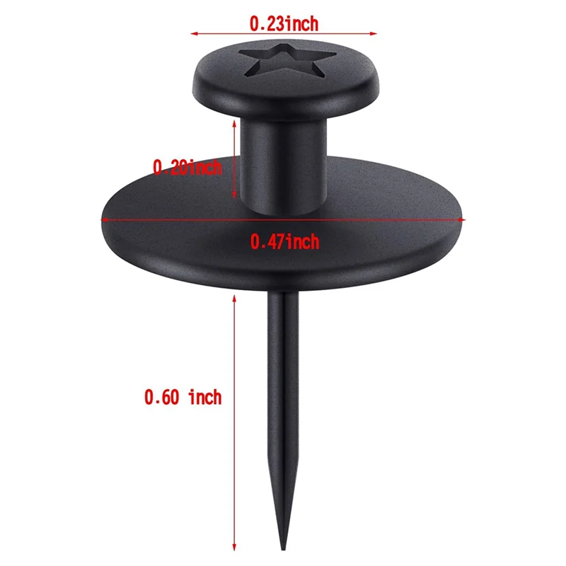 Confezione da 60 chiodi per appendere quadri in argento a doppia testa, chiodi per quadri, puntine per arazzi, perni da parete per appendere