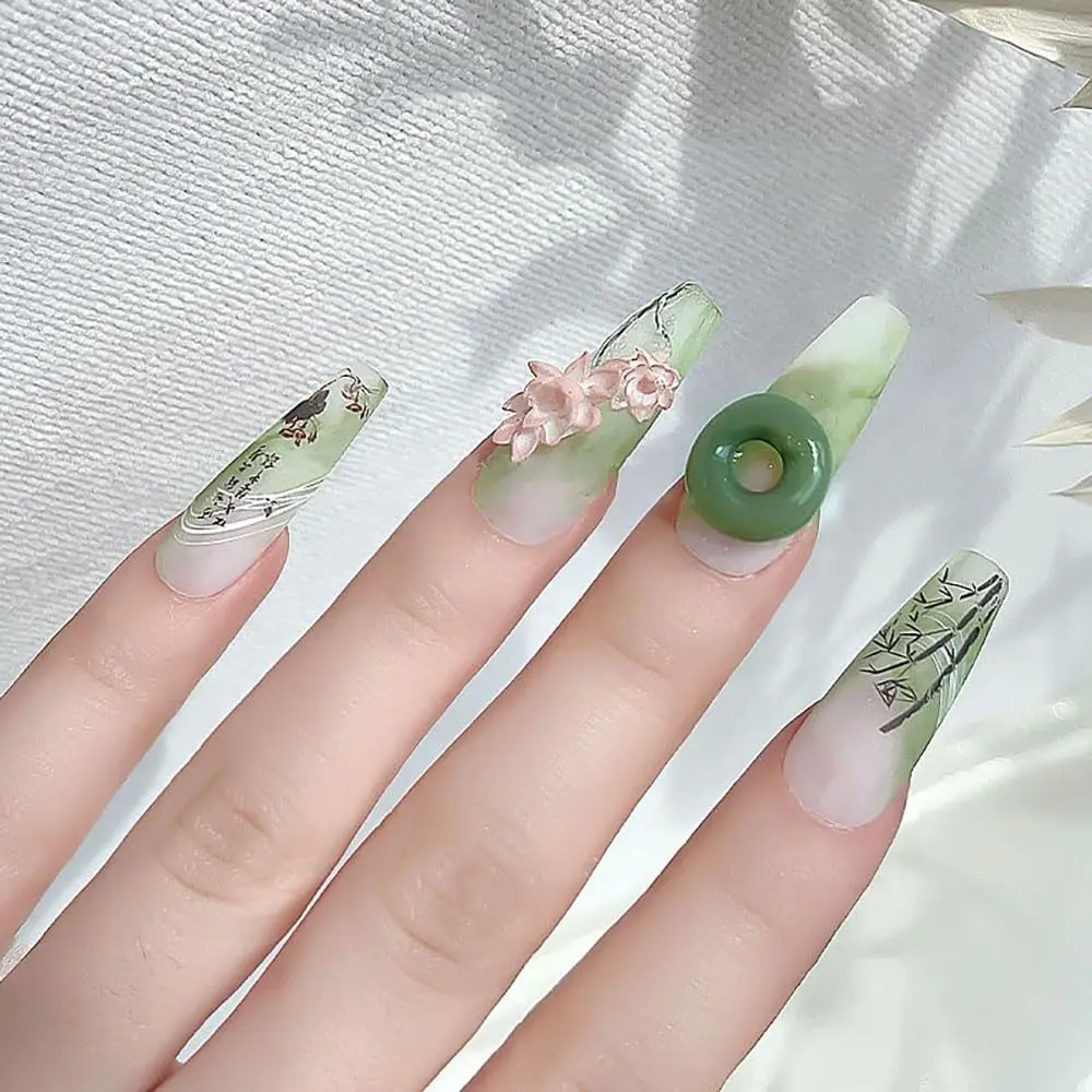 3D Lotus Flower Nail Design Silicone Molds Carving Template Art Epoxy Resin Molds Classic Floral Leaf Nail Supplies Accessories